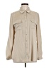 Conrad C 100% Polyester Solid Tan Long Sleeve Blouse Size 12 - photo 1