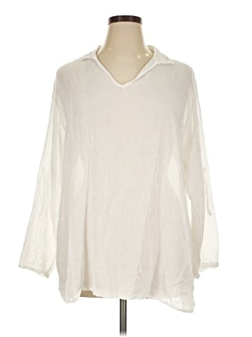 MADE IN ITALY 3/4 Sleeve Blouse (view 1)