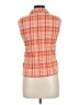 St. John's Bay Orange Sleeveless Button-Down Shirt Size L - photo 2