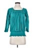 New Directions 100% Polyester Teal 3/4 Sleeve Blouse Size S - photo 1