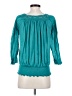 New Directions 100% Polyester Teal 3/4 Sleeve Blouse Size S - photo 2