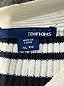 Basic Editions 100% Cotton Stripes Ivory Pullover Sweater Size XL - photo 8
