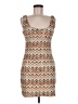 Soprano 100% Polyester Chevron-herringbone Tan Casual Dress Size M - photo 1