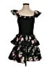 LoveShackFancy Floral Black Cocktail Dress Size 4 - photo 1