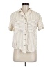 Member's Mark 100% Lyocell Stripes Ivory Short Sleeve Blouse Size M - photo 1