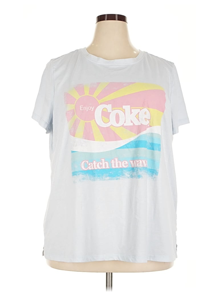Pre-owned Coca-cola Short Sleeve T-shirt In Silver