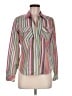 IZOD Stripes Pink Long Sleeve Blouse Size M - photo 1