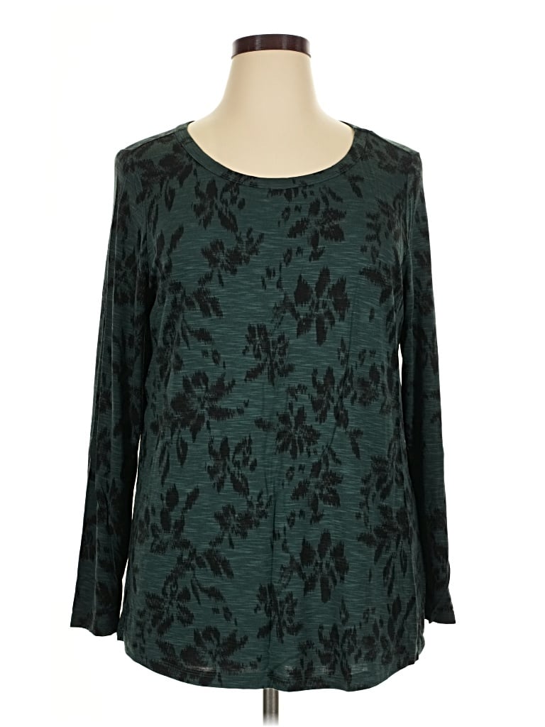 Pre-owned 24/7 Maurices Long Sleeve T-shirt In Teal