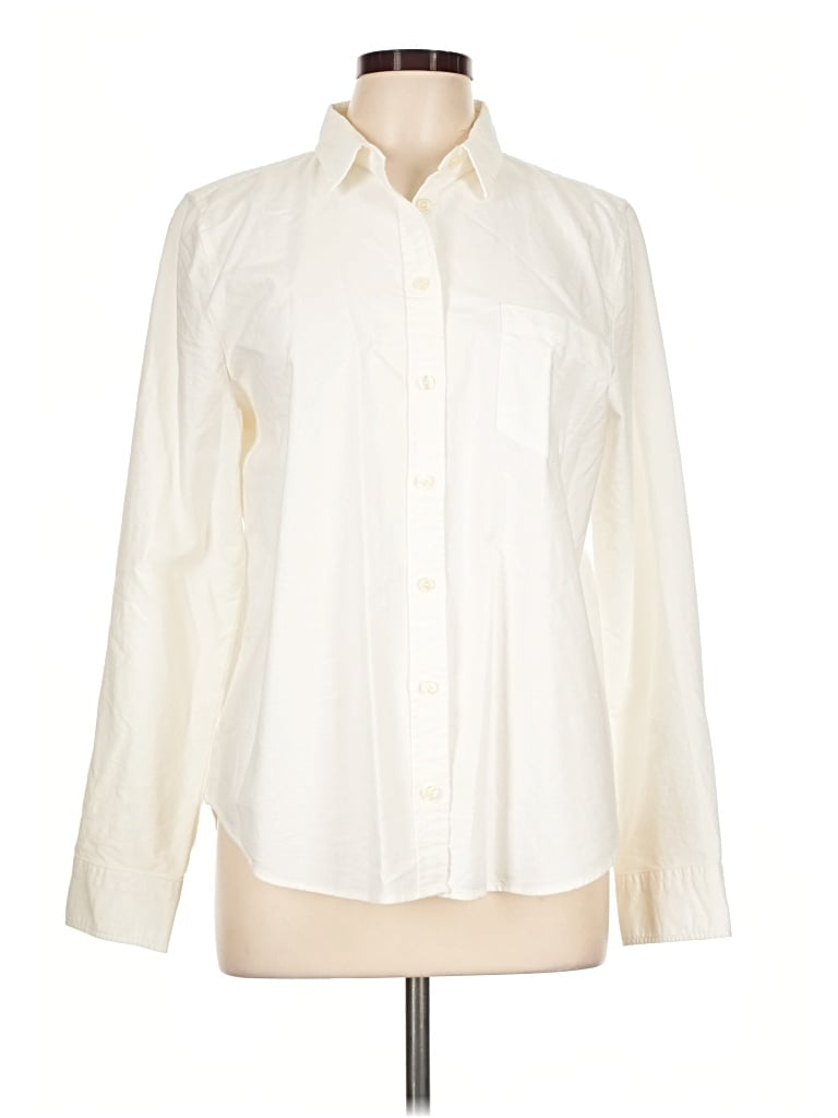 J.crew Factory Store Long Sleeve Button Down Shirt In Neutral