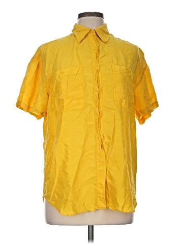Backroad BLUES Short Sleeve Silk Top (view 1)