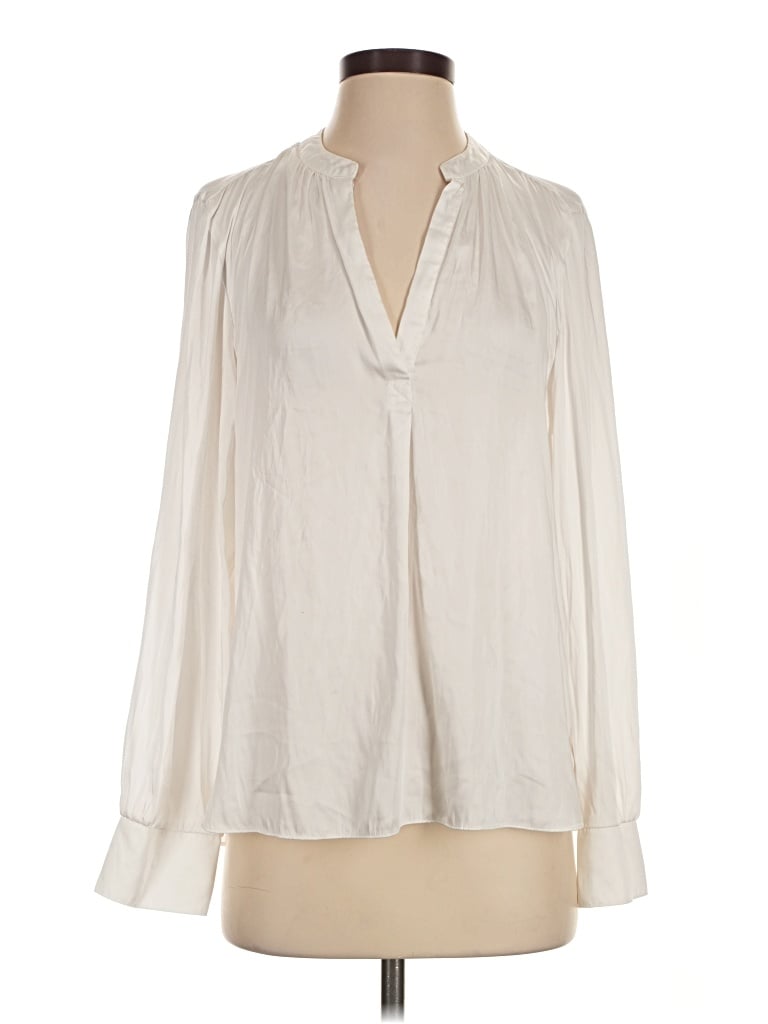 Pre-owned H&m L.o.g.g. Long Sleeve Blouse In Ivory