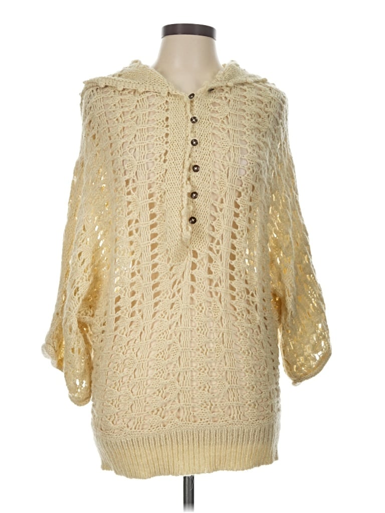 Pre-owned Free People Poncho In Ivory