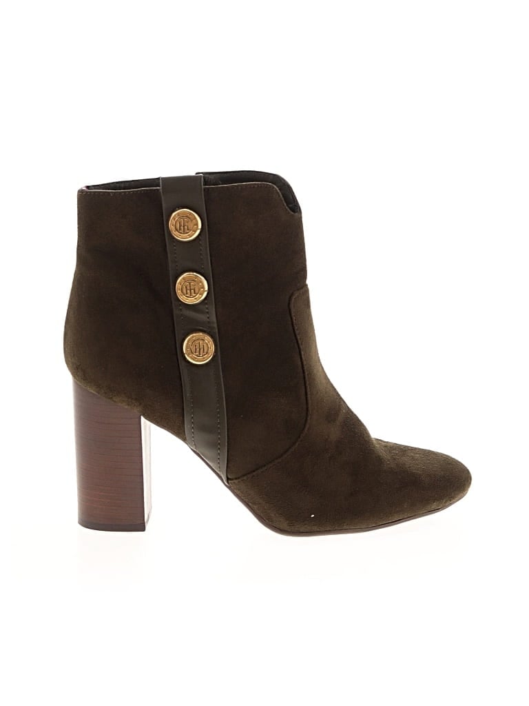 Pre-owned Tommy Hilfiger Ankle Boots In Brown