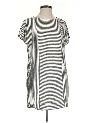 Madewell Stripe-Play Button-Back Tee Dress (view 1)