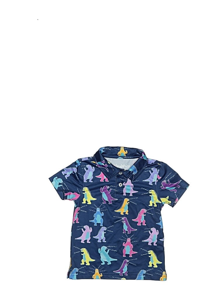 Pre-owned Chubbies Kids' Short Sleeve Polo In Blue