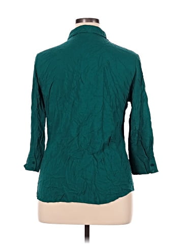 a.n.a. A New Approach 3/4 Sleeve Button-Down Shirt (view 2)