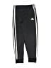 Adidas 100% Polyester Black Gray Track Pants Size 6 - photo 1