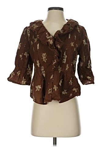 Ultra Pink 3/4 Sleeve Blouse (view 1)
