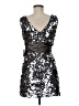 Forever 21 Metallic Silver Cocktail Dress Size M - photo 2