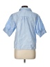 FRAME 100% Cotton Blue Short Sleeve Blouse Size L - photo 2