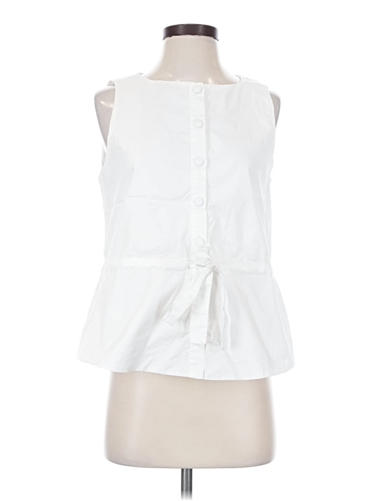 Pre-owned Tuckernuck Sleeveless Blouse In White