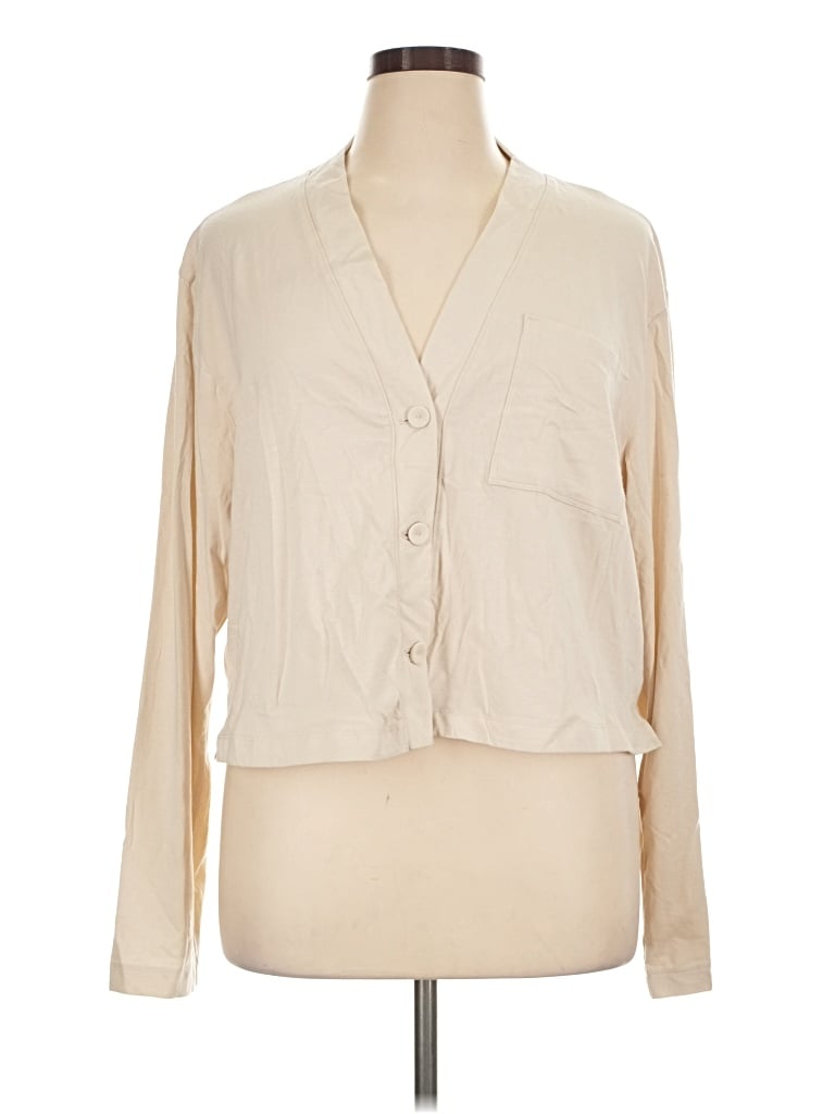 Pre-owned Lunya 3/4 Sleeve T-shirt In Ivory