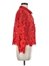 Milly 100% Polyester Red 3/4 Sleeve Blouse Size M - photo 4