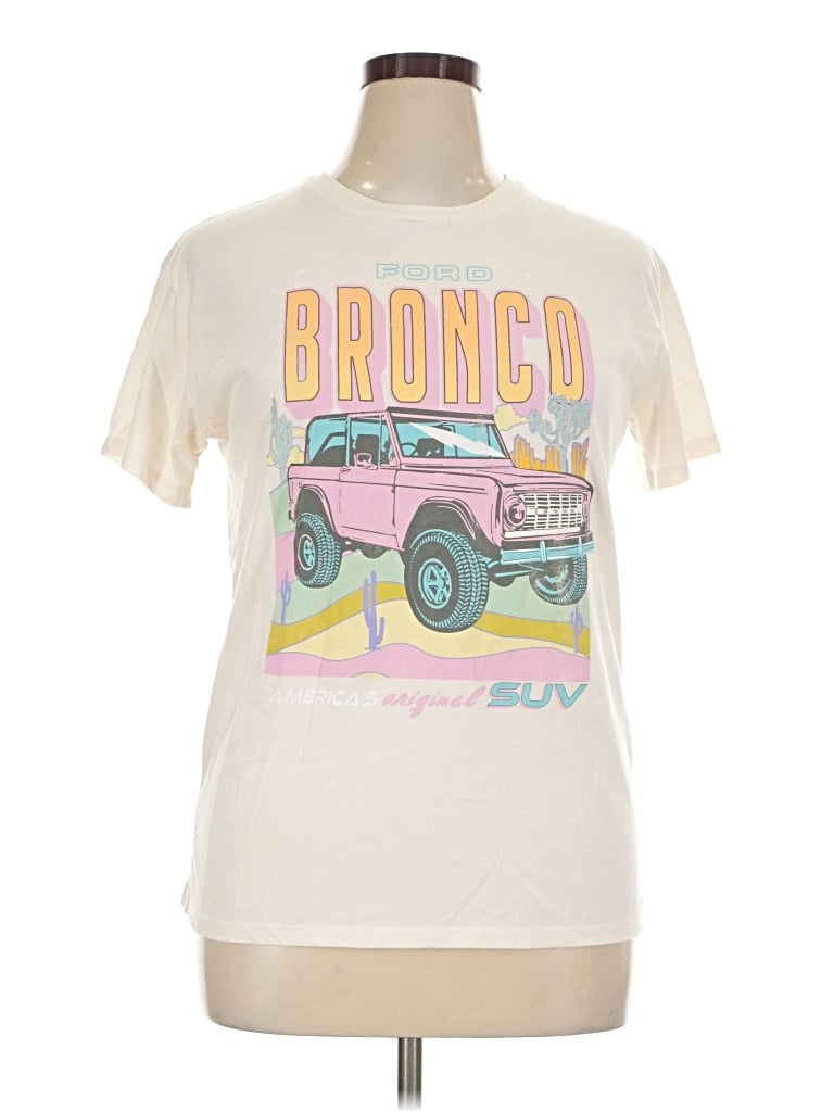Pre-owned Ford Short Sleeve T-shirt In Ivory