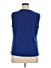Ellen Tracy Blue Sleeveless Blouse Size XL - photo 2