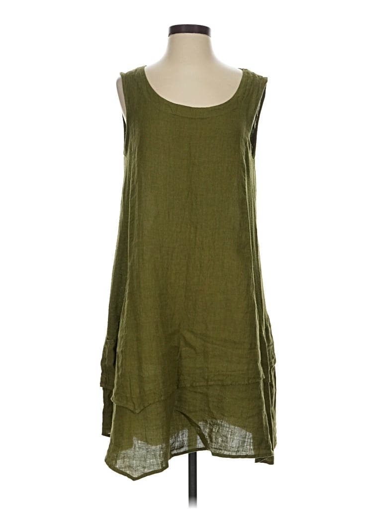Pre-owned Cut Loose Casual Dress In Green