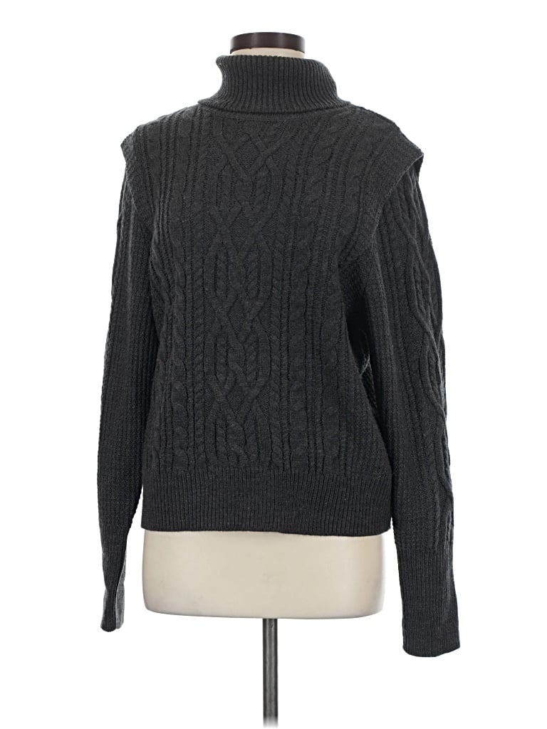 Pre-owned Skull Cashmere Turtleneck Sweater In Gray