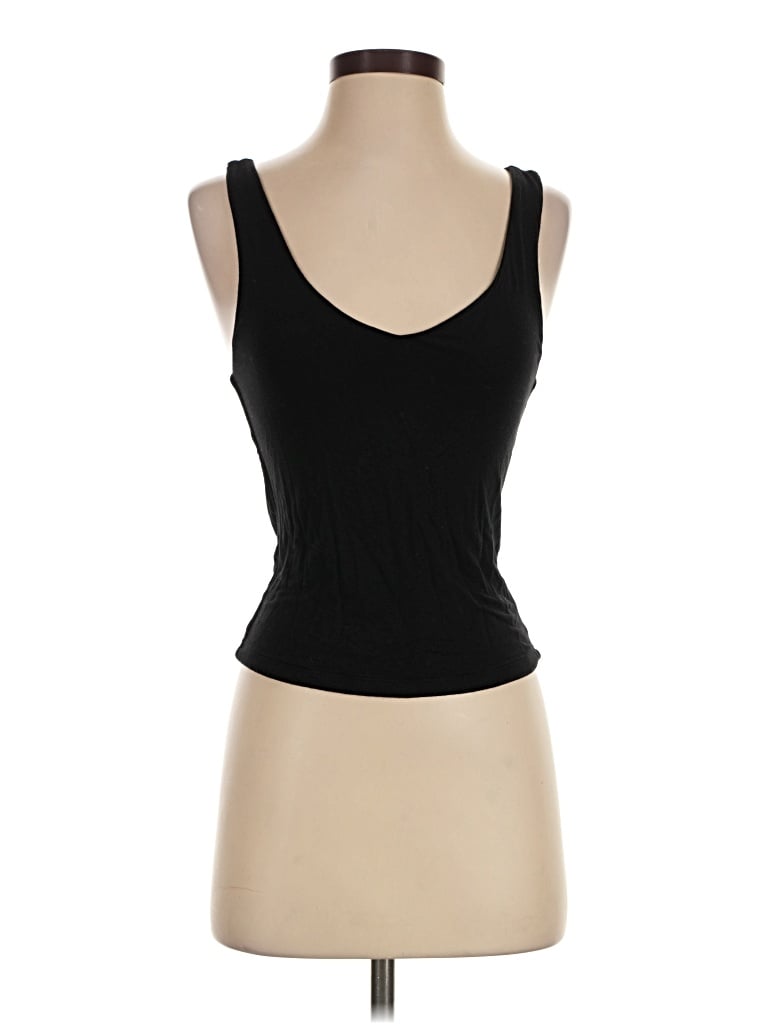 Pre-owned Zenana Tank Top Black Strapless Neckline Tops