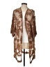 Sundance 100% Nylon Print Tan Brown Kimono Size L - photo 1