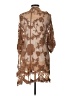 Sundance 100% Nylon Print Tan Brown Kimono Size L - photo 2