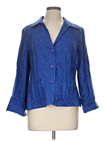 Evan Picone 3/4 Sleeve Button-Down Shirt (view 1)