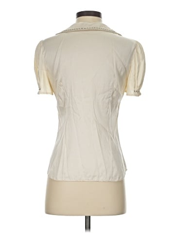 Elie Tahari Short Sleeve Silk Top (view 2)