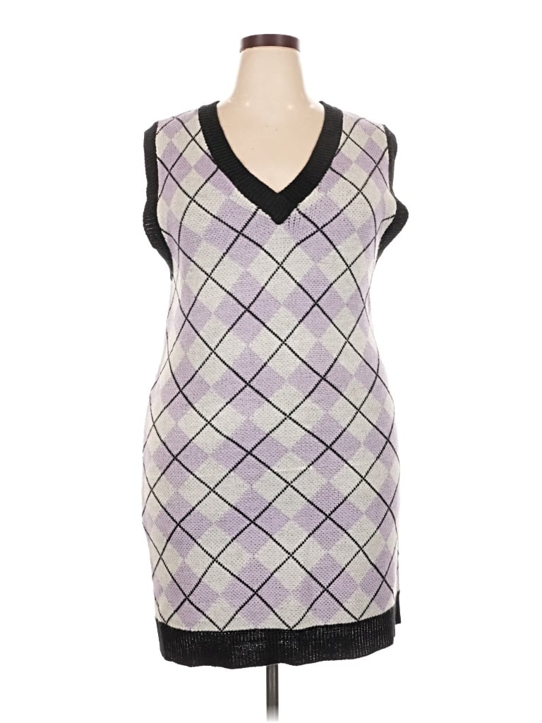 Pre-owned Shein Curve Sweater Vest In Purple