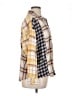 No Comment Color Block Tan Yellow Long Sleeve Blouse Size XL - photo 4