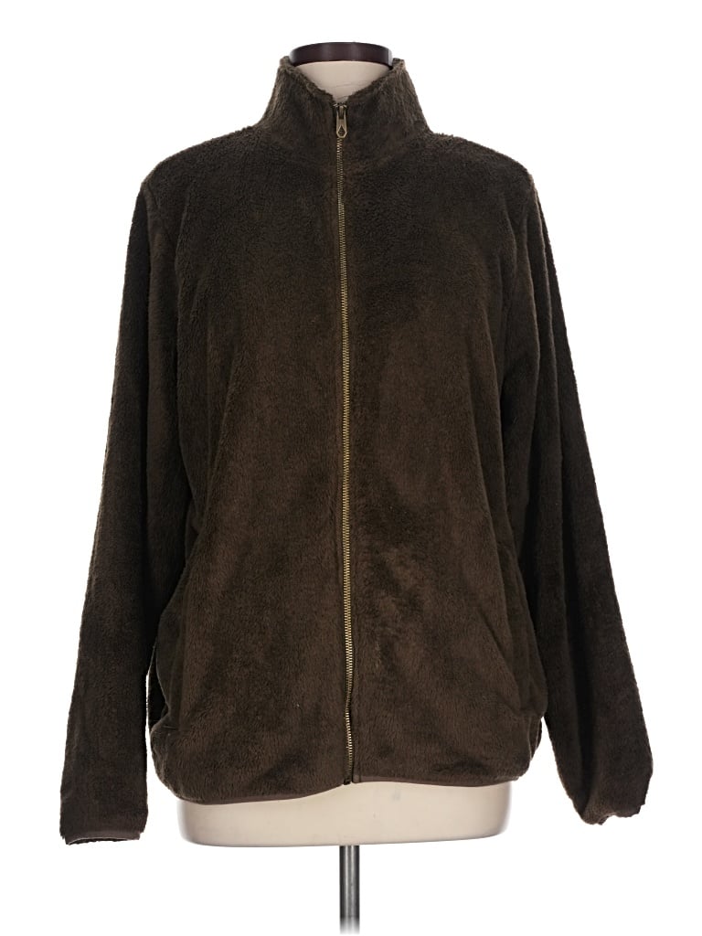 Pre-owned Volcom Fleece Jacket In Brown