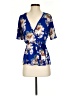 Sienna Sky Blue Short Sleeve Blouse Size S - photo 1