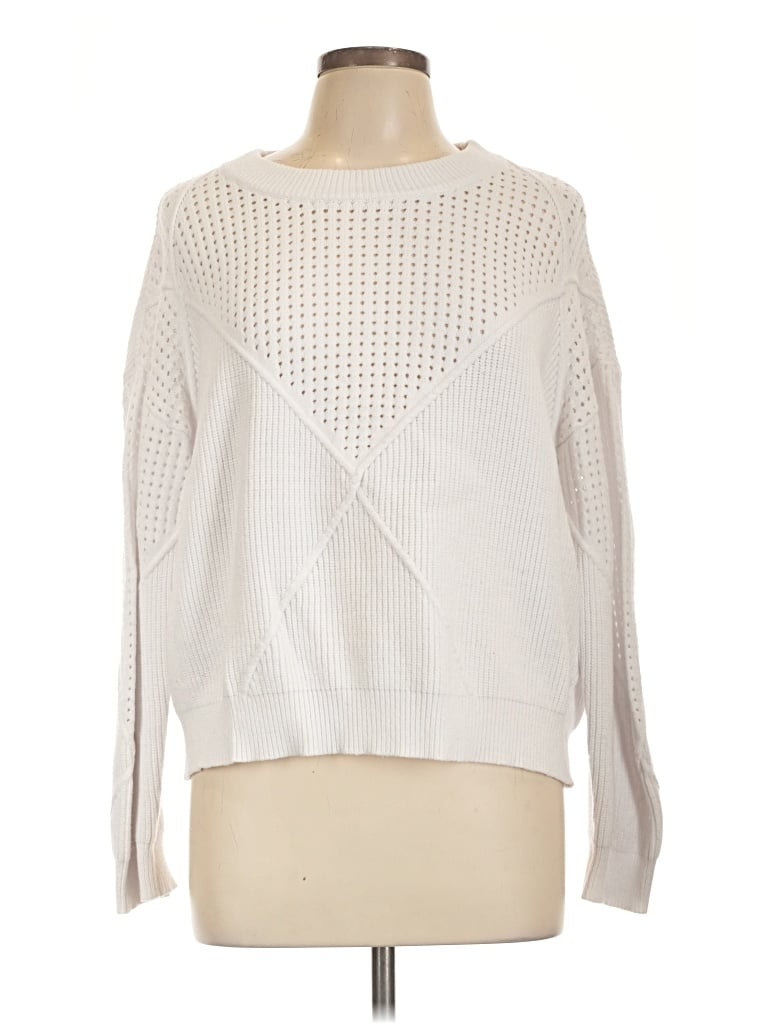 Pre-owned Zaful Pullover Sweater In White