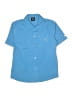 Under Armour 100% Polyester Blue Short Sleeve Button-Down Shirt Size 7 - photo 1
