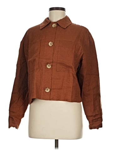 Magaschoni 3/4 Sleeve Button-Down Shirt (view 1)