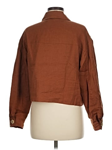 Magaschoni 3/4 Sleeve Button-Down Shirt (view 2)