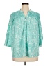 Notations Teal 3/4 Sleeve Blouse Size 1X - photo 1