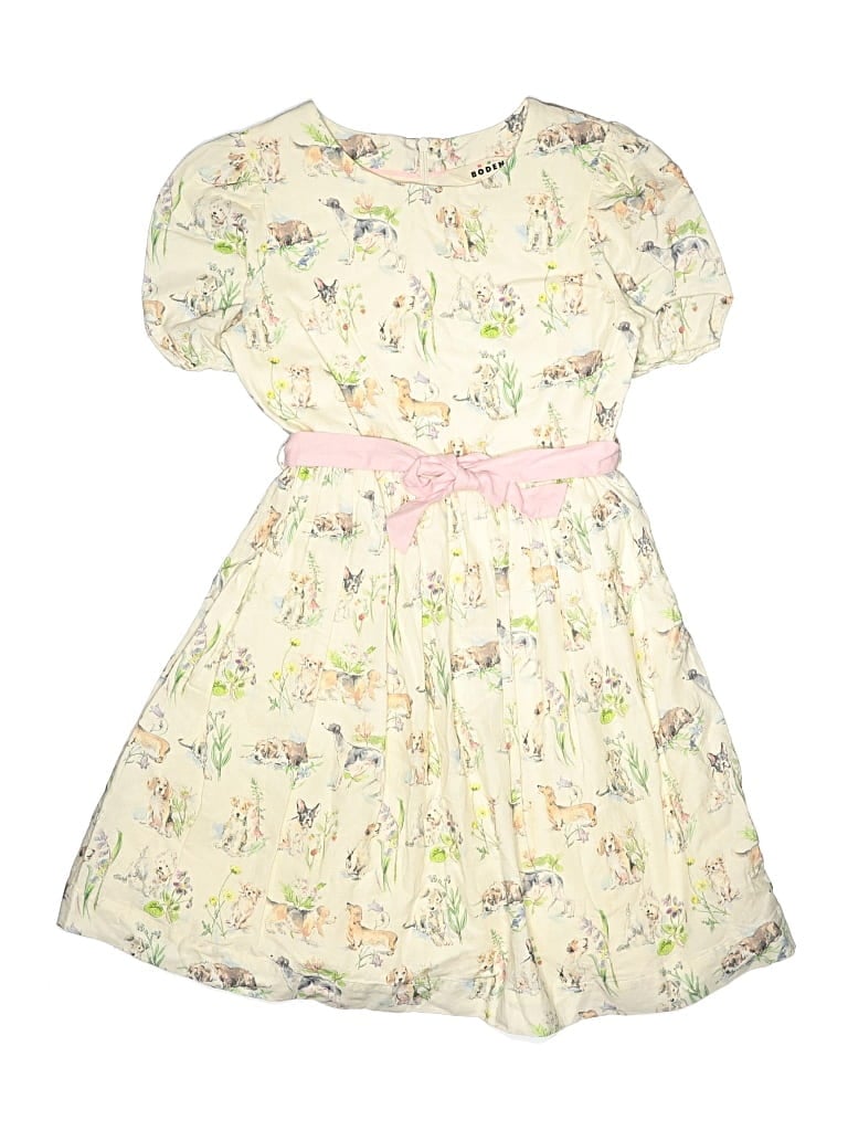 Pre-owned Mini Boden Kids' Dress In Ivory