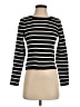 Happily Grey Stripes Black Pullover Sweater Size S - photo 1