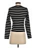 Happily Grey Stripes Black Pullover Sweater Size S - photo 2