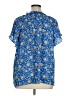 Max Studio 100% Polyester Blue Short Sleeve Blouse Size 1X - photo 2