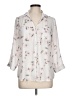 A. Byer 100% Polyester Floral Ivory 3/4 Sleeve Blouse Size L - photo 1